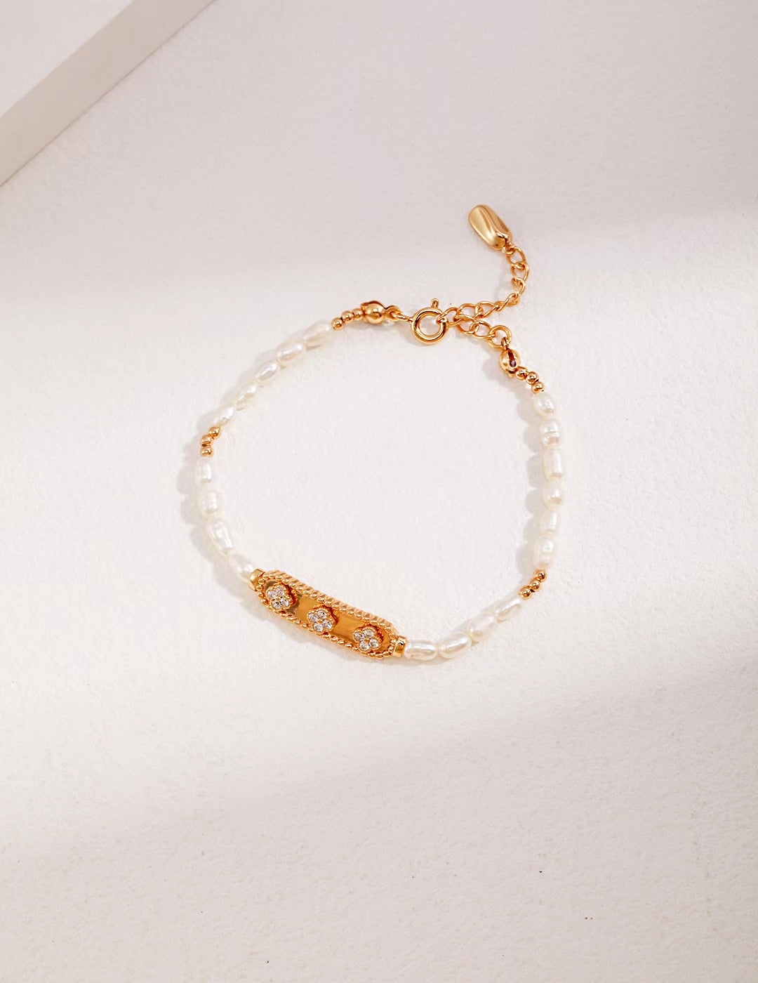 Pearl Pebbles Plated Bracelet