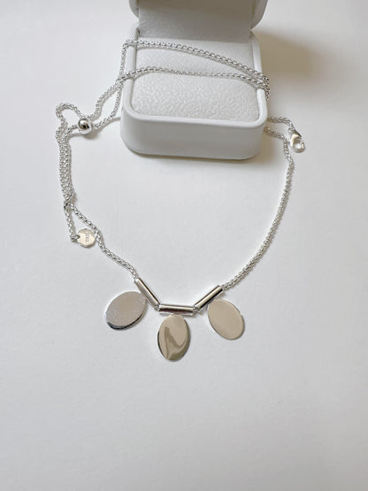 Three Petals 925 Sterling Silver Necklace