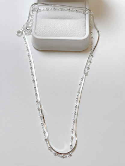 Collana in argento sterling 925 con catena bicolore