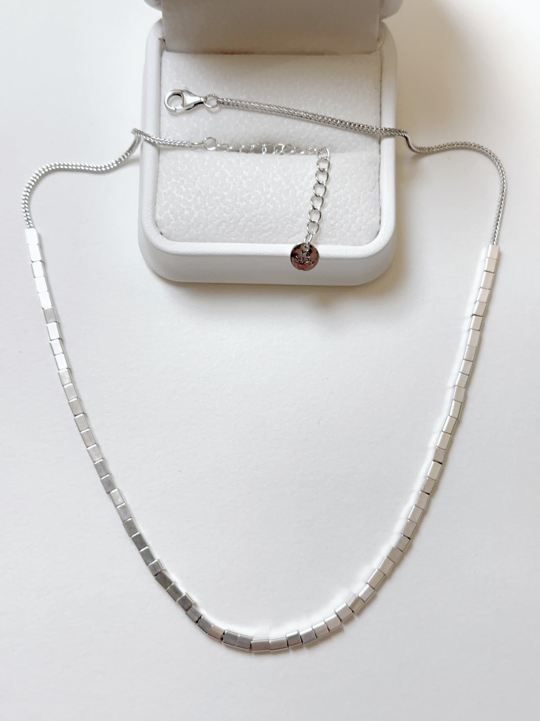 Collier Cube en Argent Sterling 925