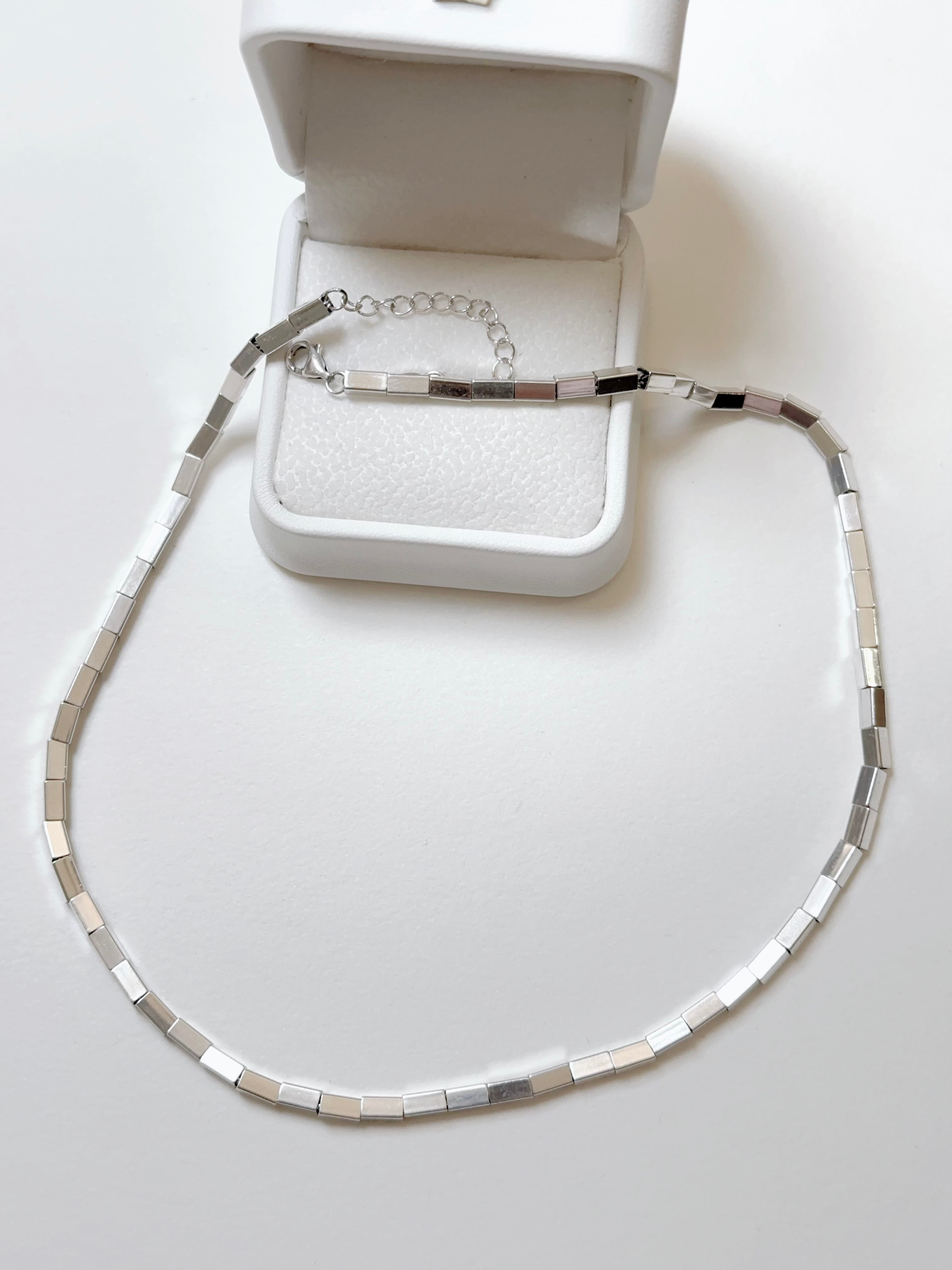 Cuboid 925 Sterling Silver Necklace