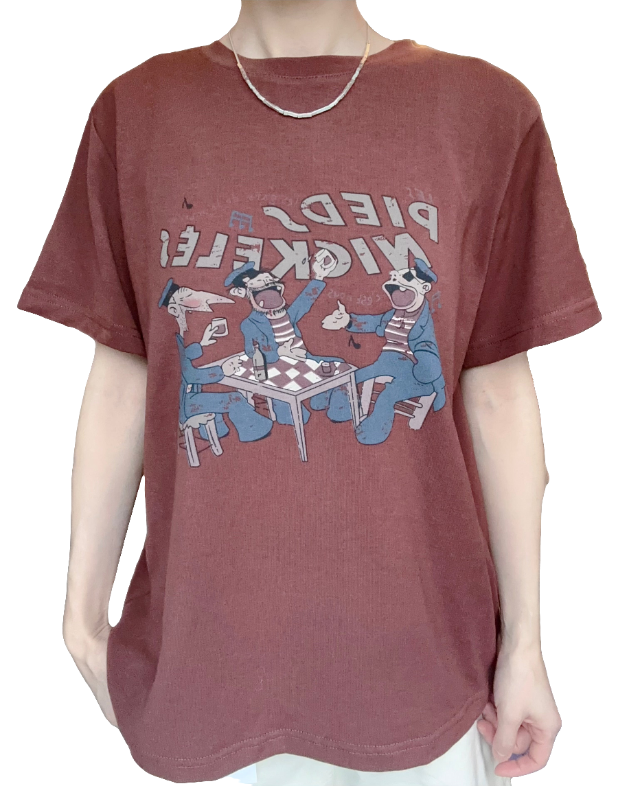 French Drinking T-Shirt- Burgundy