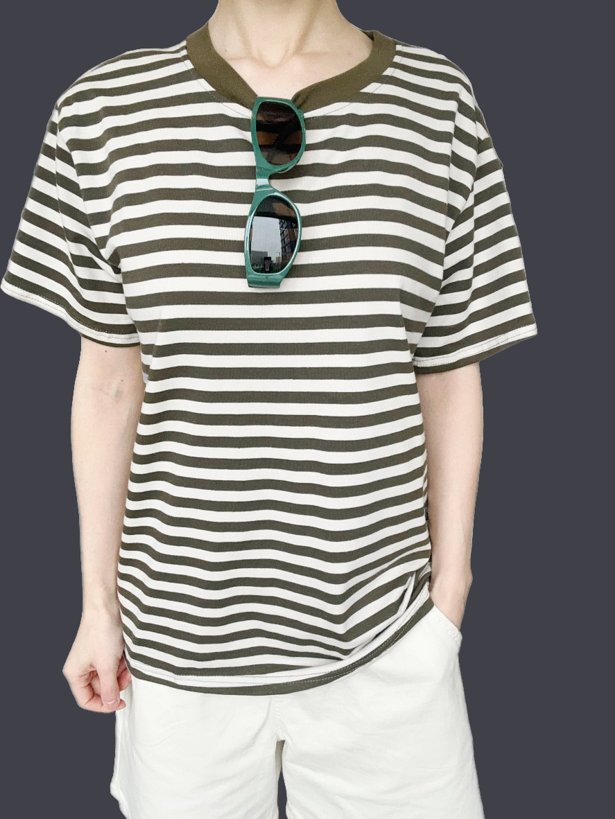 T-Shirt- Green Striped