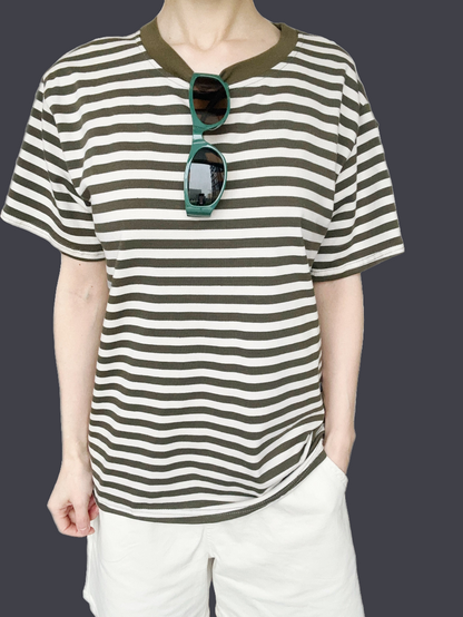 T-Shirt- Green Striped